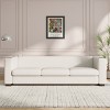 3 Seater Sofa with Cup Holders, Corduroy Upholstered Modern Sofas for Living Room, Lounge or Office Seating, Wide Armrest Couch-Maison Boucle - 2 of 4