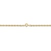 Black Bow Jewelry 1.55mm, 14k Yellow Gold, Solid Cable Rope Chain Necklace - 4 of 4