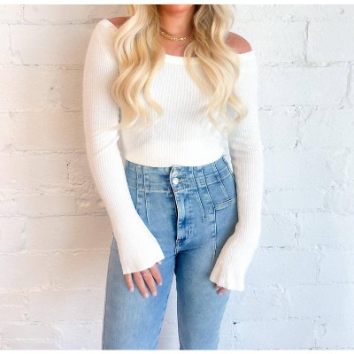 Women's Mystic Cozy Sweater Top - Cotton Candy