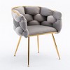 ACEPANO Modern Accent Chair, Armchairs with Backrest For Dresser & Bedroom-Gray - 4 of 4