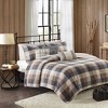 Gracie Mills Nanette 6 Piece Printed Herringbone Quilt Set with Throw Pillows - 2 of 4