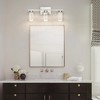 Whizmax Light Chrome Vanity Lights-3 Color Dimmable Bathroom Vanity Light with Crystal Bubble and Clear Glass for Bathroom Bedroom Living Room - 2 of 4