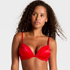 Women's Lace Trim Super Push-Up Bra - Wild Fable™ - 1 of 4