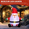 Whisen 6FT Inflatable Christmas Santa Claus with Rotating Magic Ball Light, Blow-Up Outdoor Yard Display - Red - 4 of 4