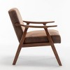 CAVINAS Microfiber Accent Chair with Mid-Height Backrest,Mid-Century Upholstered Living Room Chairs,Reading Chairs for Living Room - 4 of 4