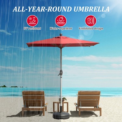 Vynxaria Rectangle Patio Umbrella - Crank Lift & Tilt Function for Ultimate Shade Control