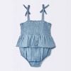 Baby Girls' Gauze Romper - Cloud Island™ - 4 of 4