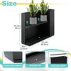 TOAOTBNBO Metal Rectangular Planter with Drainage Holes, Modern Planter with Removable Shelf, Tall Planter for Garden and Porch, Black - 3 of 4