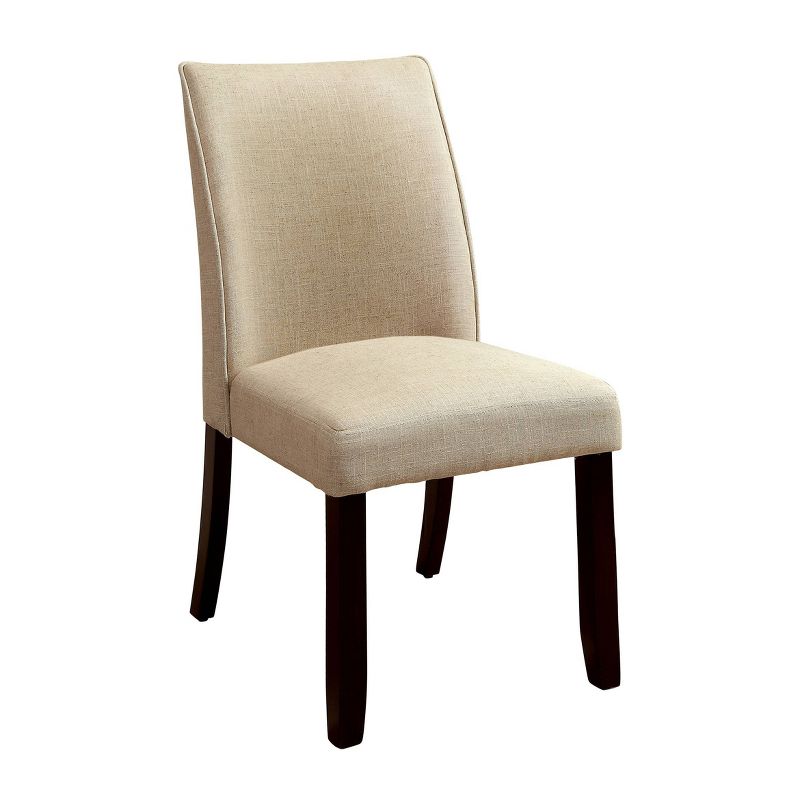 2pk Ward Upholstered Side Chairs Espresso/Ivory - miBasics, 1 of 9