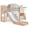 8 in 1 Toddler Slide, Indoor Kids Slide for Toddler 1-3, Indoor Playground with Slide, Basketball Hoop - 2 of 4