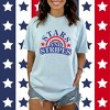 Simply Sage Market Women's Stars and Stripes Arched Short Sleeve Garment Dyed Tee - 2 of 4