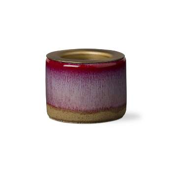 tagltd Glazed Berry Stoneware Taper Tealight Candle Holder, 2.5L x 2.5W x 1.95H inches