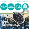 Niagara Conservation Sava Spa 1-Spray with 1.5 GPM 4.4-in. Wall Mount Adjustable Fixed Shower Head - Chrome - 2 of 4