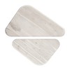 HomeRoots Set of Two Natural Solid Wood Triangle Pedestal Nested Coffee Tables - 4 of 4