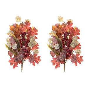 Mixed Fall Foliage Leaf Stem (Set of 2) - 1 of 3
