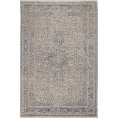 Marquette Transitional Medallion Taupe/Gray/Blue Area Rug