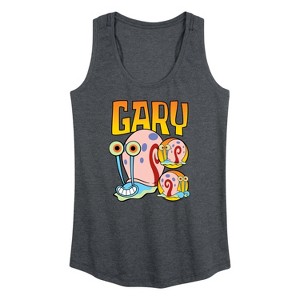 Women's - SpongeBob SquarePants - Gary The Snail Graphic Racerback Tank - 1 of 4
