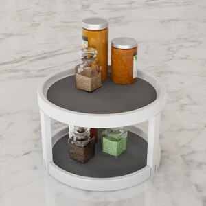 Hastings Home 9.75" 2-Tier Lazy Susan for Kitchens or Vanities - 1 of 4