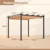 Aluminum Patio Pergola, With Retractable Pergola Canopy, Backyard Shade Shelter For Porch, Outdoor Party, Garden, Grill Gazebo, Patio Leisure Area - 4 of 4