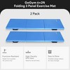 BalanceFrom Fitness GoGym 6' x 2' Folding High Density Vinyl 3 Panel Gym Exercise Mat for Yoga, Aerobics, Pilates & Gymnastics, Blue (2 Pack) - 3 of 4