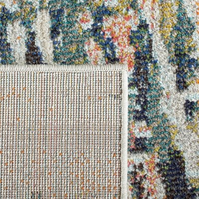 Beige & Navy Classic Chic 8' x 10' Synthetic Area Rug