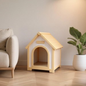 Pet House for Small Dogs & Cats, Cedar Indoor Shelter with Elevated Floor, Cabin Style Wooden Dog House, - 1 of 4