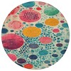 Teal Blue Pink And Orange Geometric Washable Indoor Outdoor Area Rug - 4 of 4