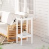 WestinTrends Malibu 36" All Weather HDPE Outdoor Patio Two Shelf Side Table - 3 of 4