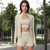 Anna-Kaci Active Women's Full Zip Active Jacket with Seamless Fit and Thumbhole Sleeves for Comfort and Style - 2 of 4