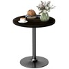 HOMCOM Round Dining Table for 2-4 People, Modern Kitchen Table with Wood Grain Top and Round Base for Dinning Room, Living Room, Home Office, Black - 4 of 4