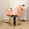 Tall Office Desk Chair, 360°Height Adjustable Swivel With Foot Ring, Adjustable Arm Counter Height Office Chair, Salon Barber Chair-Cuddlewood - 3 of 4
