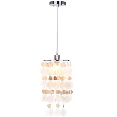 Modern Capiz Shell Chrome Pendant Chandelier Light