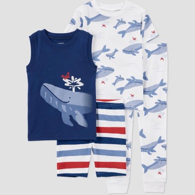 Carter's Just One You® Toddler Boys' 4pc Cotton Snug Fit Pajama Set