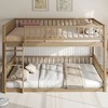 Queen over Queen Bunk Bed with Ladder & Guardrails - ModernLuxe - 3 of 4