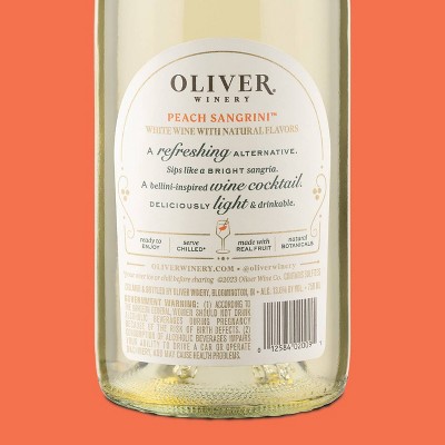 Oliver Peach Sangrini Wine Cocktail - 750ml Bottle