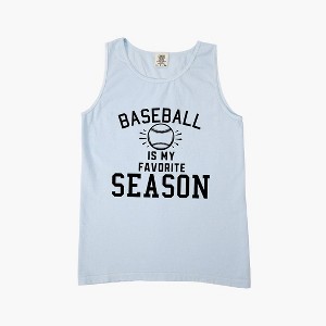 Simply Sage Market Women's Baseball Is My Favorite With Ball Garment Dyed Heavy Weight Tank - 1 of 2