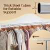 Extendable Hanging Rod Clothes Rack with Wheels Heavy-Duty Garment Rack Freestanding Clothes Rack for Hanging Clothes - 4 of 4