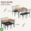 5-Piece Dining Room Table Set Kitchen Table for 4, Wooden Kitchen Table and 4 Wood Chairs/Upholstered Chairs - 3 of 4