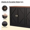 Bella Depot 59" Modern Storage Wooden 4 Doors Cabinet Buffet Sideboard For Living Room,Dining Room - 4 of 4