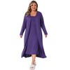 Agnes Orinda Women's Plus Size 2 Piece Nightgown with Robes Set Spaghetti Strap Knit Soft Full Length Nightwear - 3 of 4
