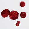 Unique Bargains Octagon Velvet Ring Box 2 Slots for Wedding Ceremony Proposal Engagement Birthday 1 Pc - 3 of 4