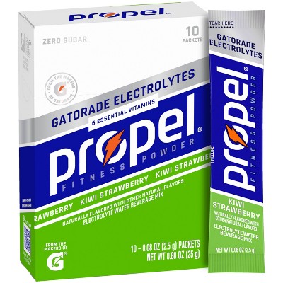 Propel Kiwi Strawberry Sports Drink mix - 10ct/0.08oz Pouches: Hydration Powder, Sugar-Free