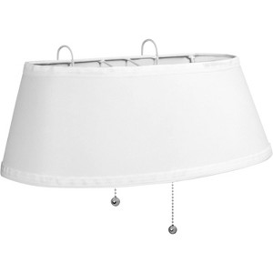 Bandwagon Double Headboard Bedroom Reading Lamp White Shade Chain Pull 40 Watt - 1 of 2