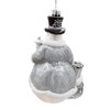 Kurt Adler 7-Inch Bellissimo Glass Silver Snowman Ornament - 3 of 4