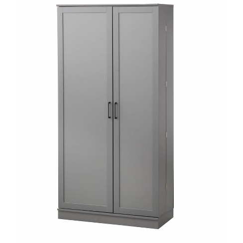 Tall Storage Cabinet Charcoal Gray - Buylateral