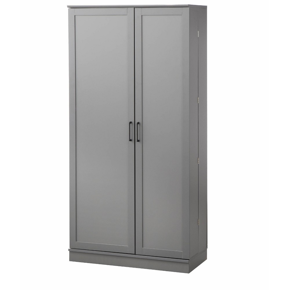 Photos - Kitchen System Carino Tall Kitchen Storage Pantry Cabinet Charcoal Gray - Buylateral