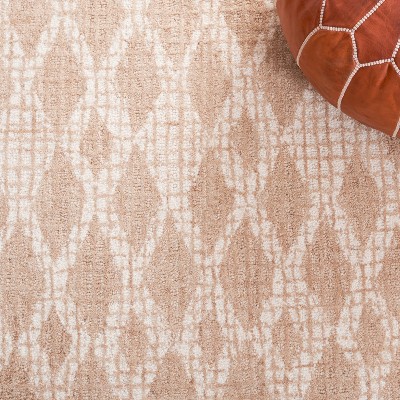 Ivory Abstract Handmade Tufted Wool Area Rug 3' x 5'