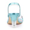 Allegra K Women's Clear Slingback Flower Rhinestone Peep Toe Heels Sandals - 3 of 4