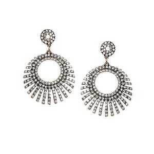 SOHI Women's Chalice Silver Hollow Circular Drop Earrings - 1 of 4