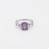 Birthstone Engagement Ring for Women by Ginger Lyne Sterling Silver Cubic Zirconia - 2 of 4